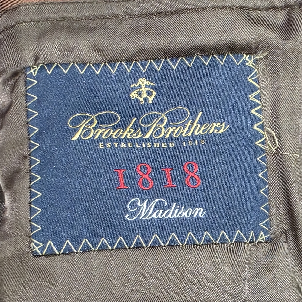 Brooks Brothers 1818 HARRIS TWEED Wool Madison Fit Multi Plaid Sports Coat. 45L - Picture 2 of 14